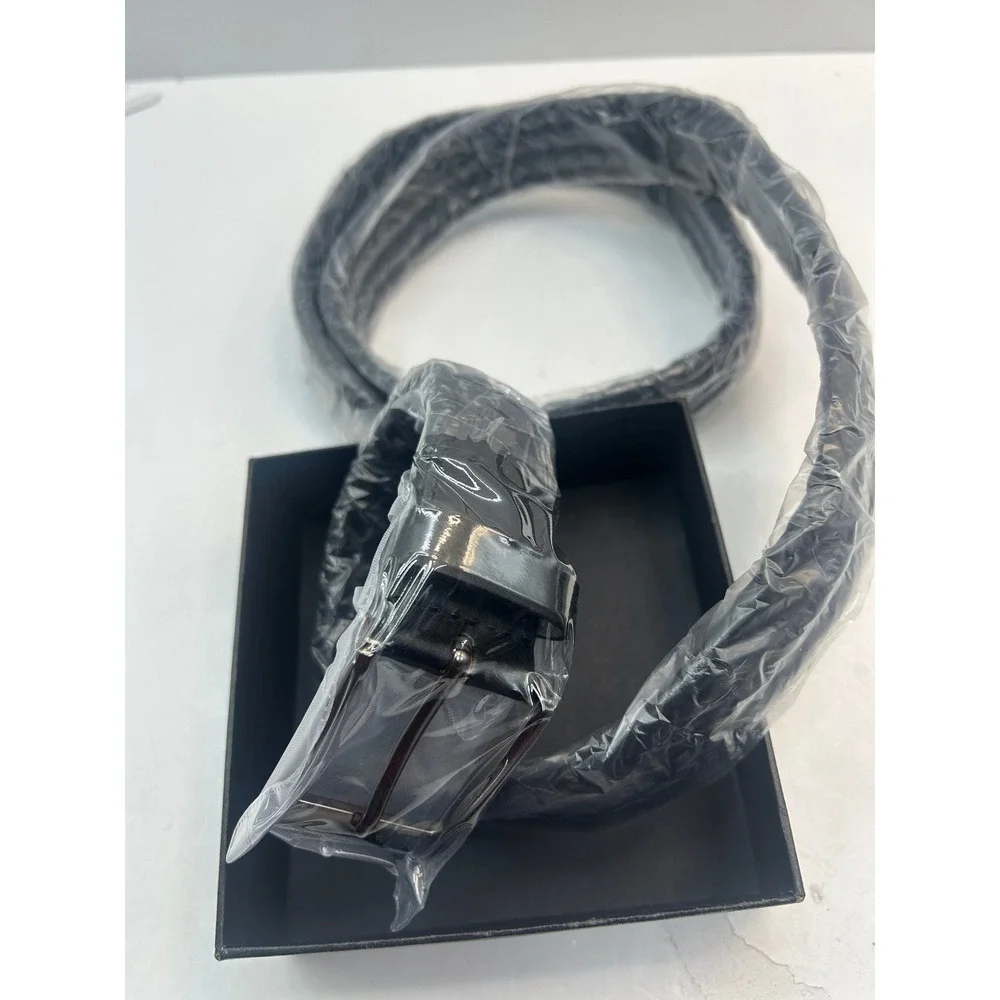 TANGCHAO Leather Belt‎ Mens 115cm Black 16-HEI-ZD-115